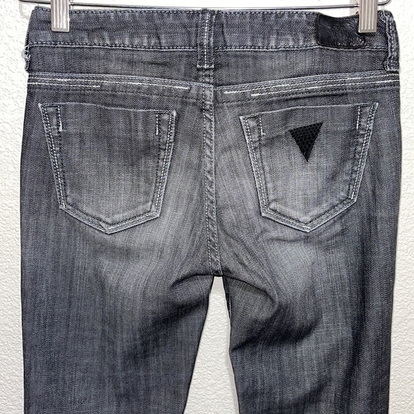 GUESS Premium Woman Black Metallic Venice Stretch Jean Size 24 - Picture 7 of 12